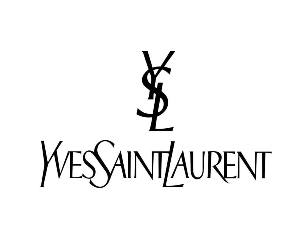 ysl yves saint laurent brand logo black symbol clothes design icon abstract illustration free vector
